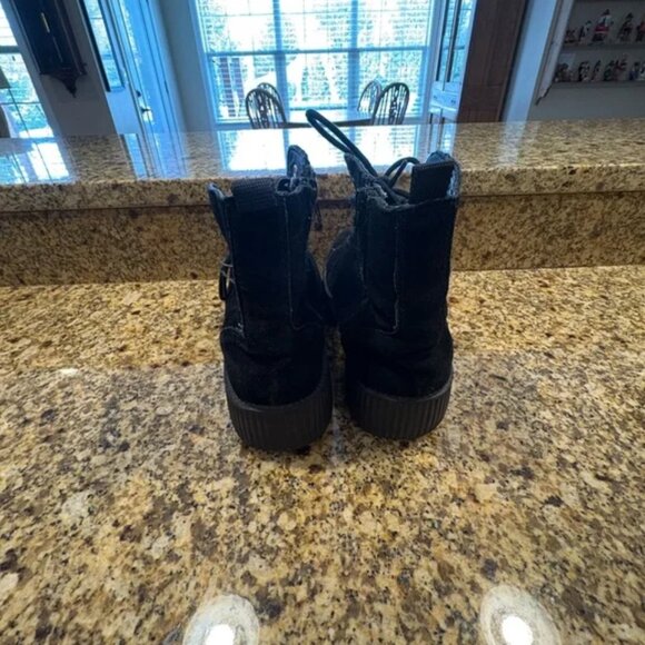 TUK Womens Viva Creepers Mondo Boots Lace Up Black Suede Size 9 - Picture 6 of 8